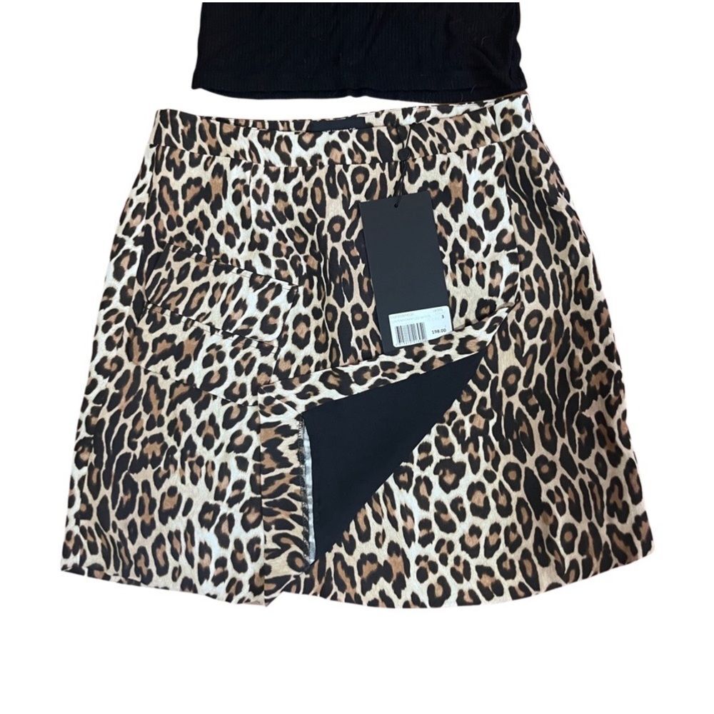 The Kooples NWT Leopard Print Cargo Wrap Skirt